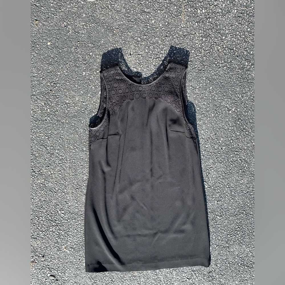 Club Monaco Black Baby Doll Lace Detail Dress Size 8
